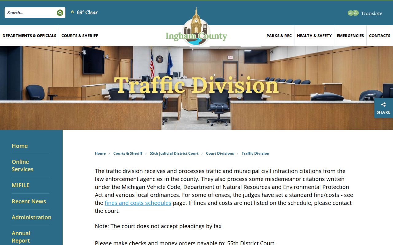 Leslie court docket 55th Traffic Division page