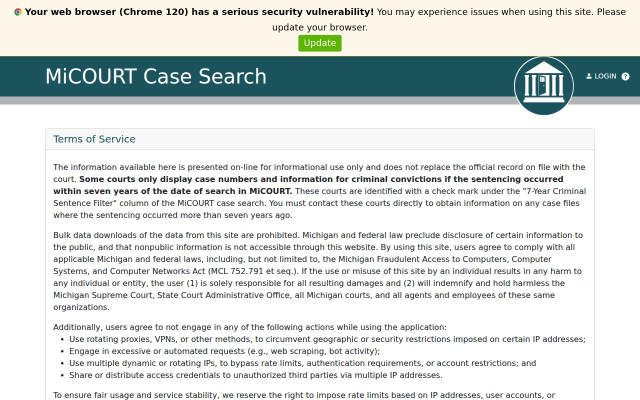 Ingham County traffic court records 55th District case search