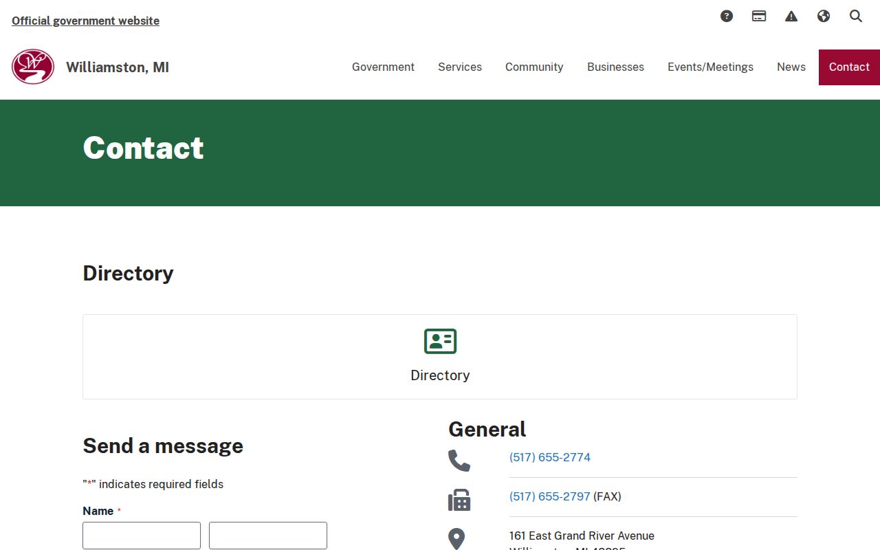 Williamston court docket city contact facility page